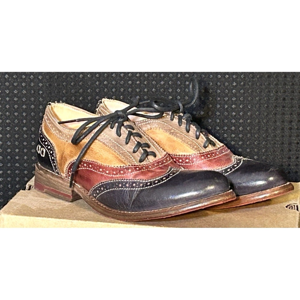 Bed Stu Cobbler Series Women Multicolor Rustic Oxford Size 6.5